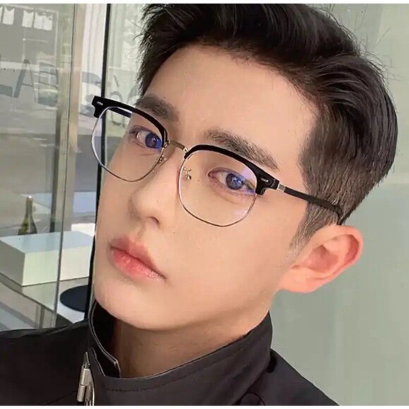Fashion unisex square Plain glasses for men women Metal frame glasses polygon - Picture 11 of 11